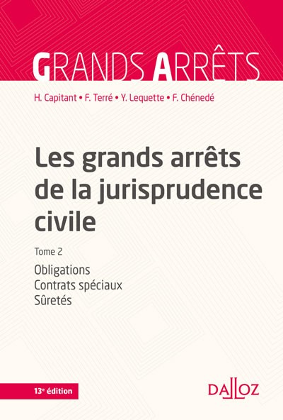 Vignette Les grands arrêts de la jurisprudence civile