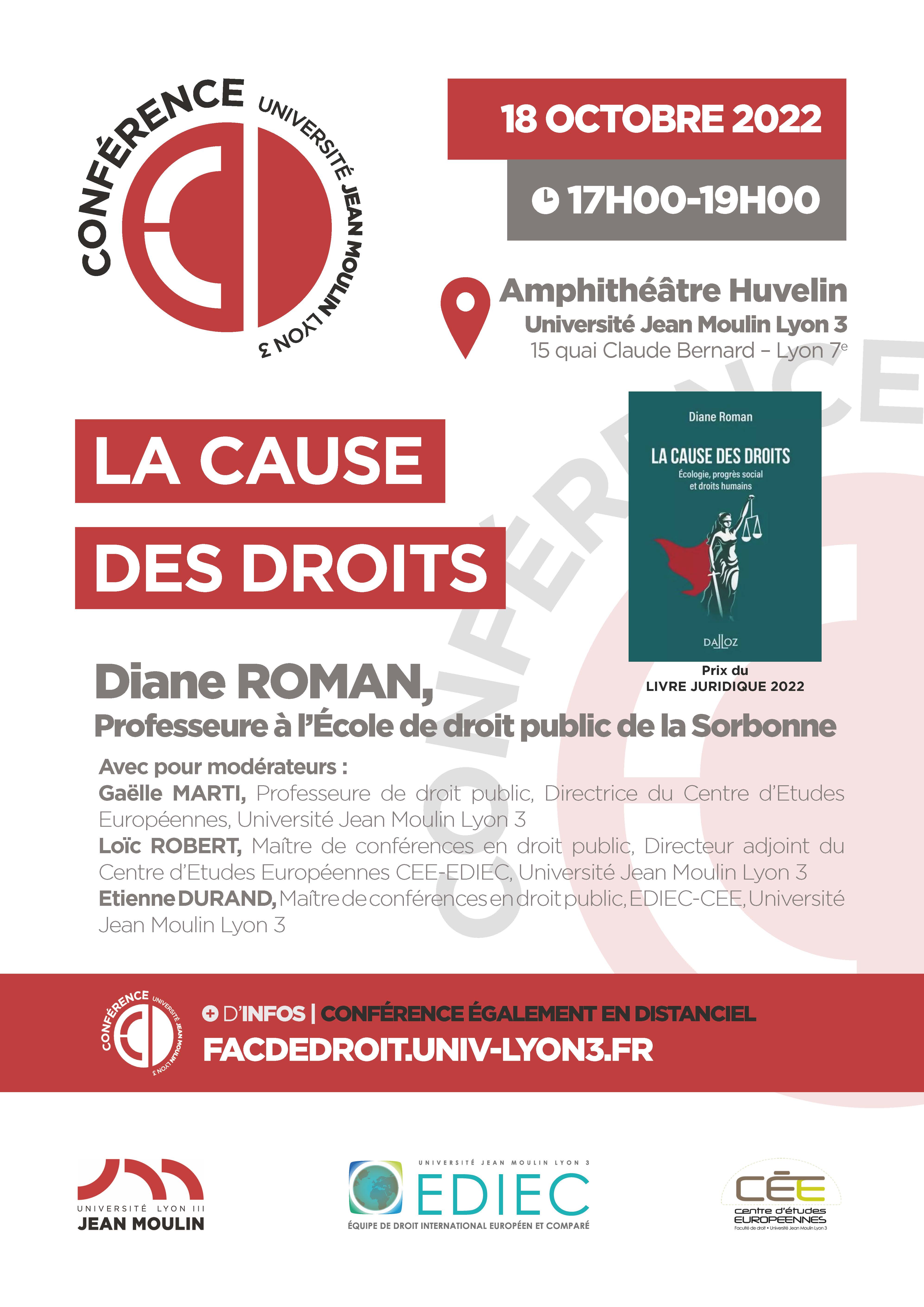 AFFICHE_18_oct_DianeRoman_la_cause_des_droits_ distanciel