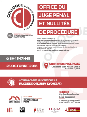 Affiche 25 octobre 2018