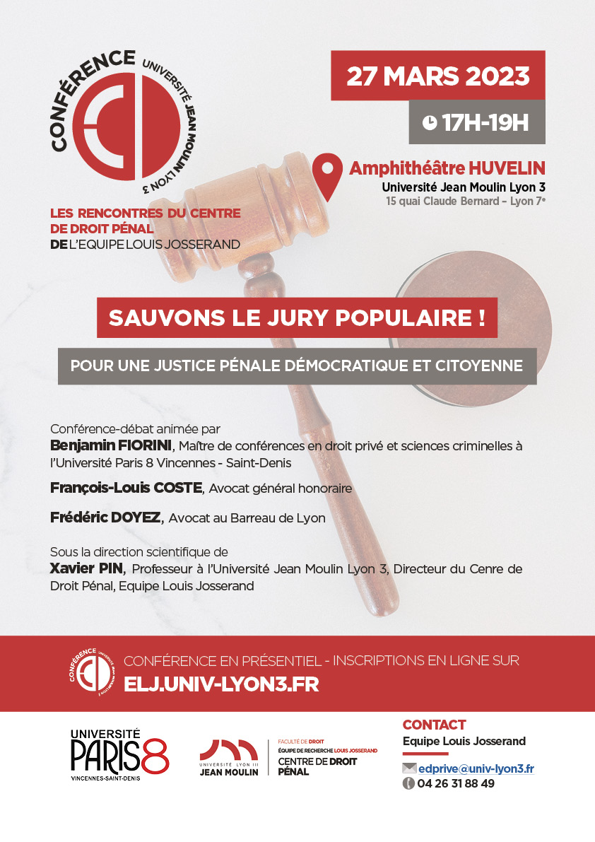 Affiche "Sauvons le jury populaire !"