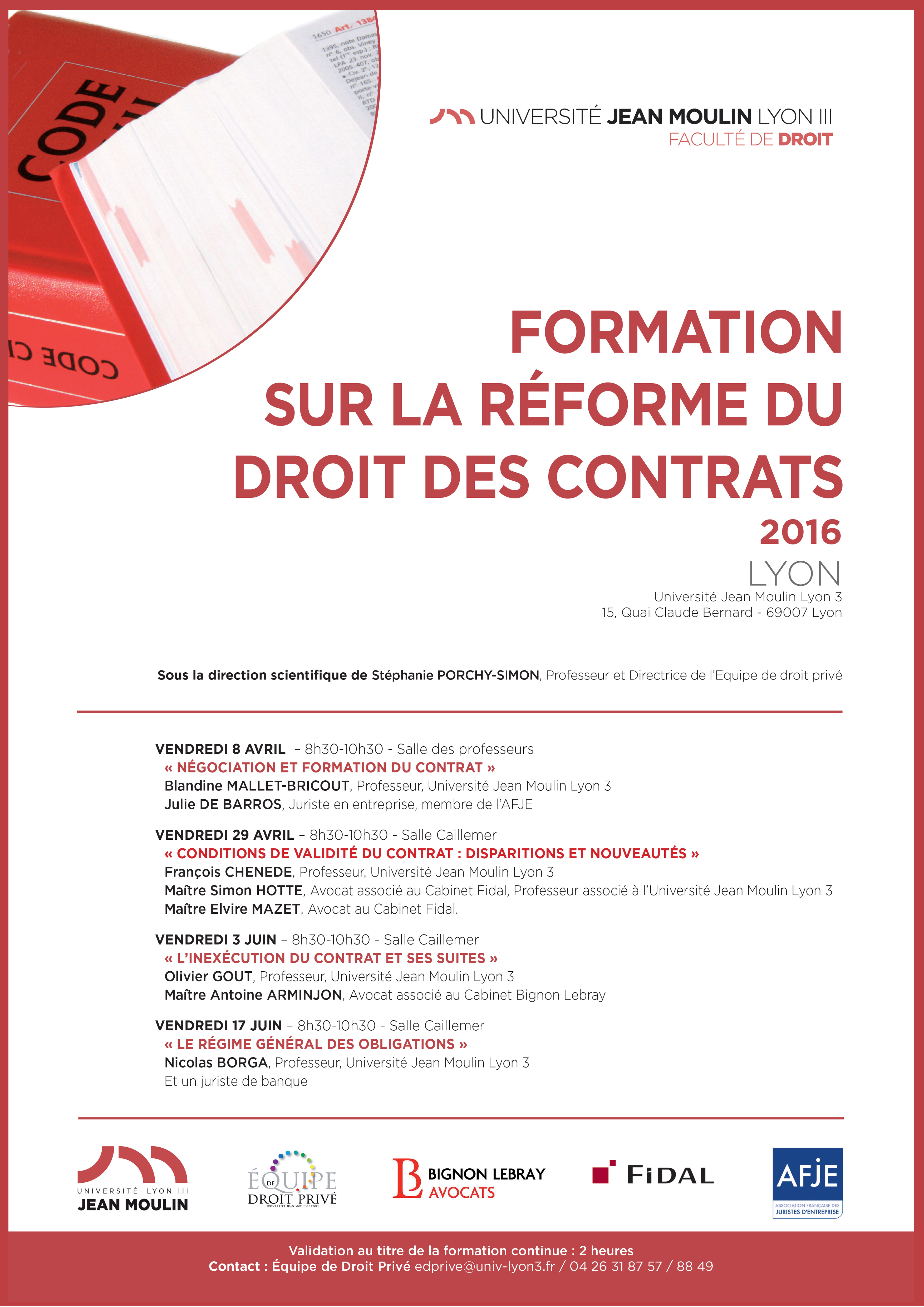 affiche cycle de formation reforme des contrats