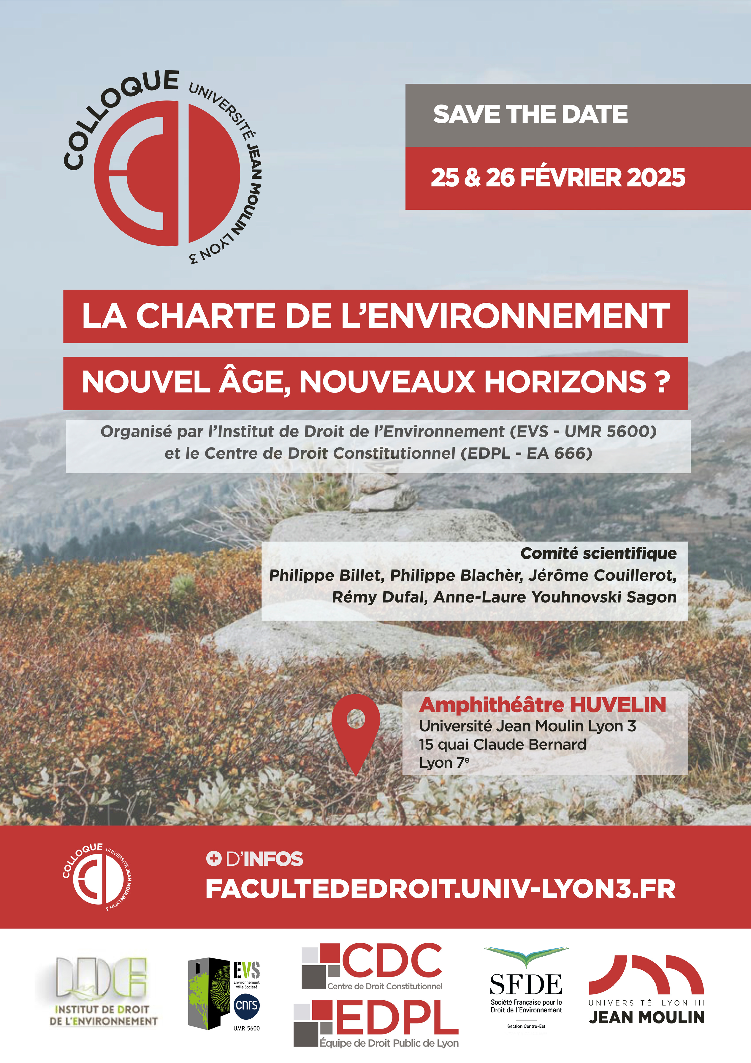 AFFICHE Charte de l'environnement 25 26 février