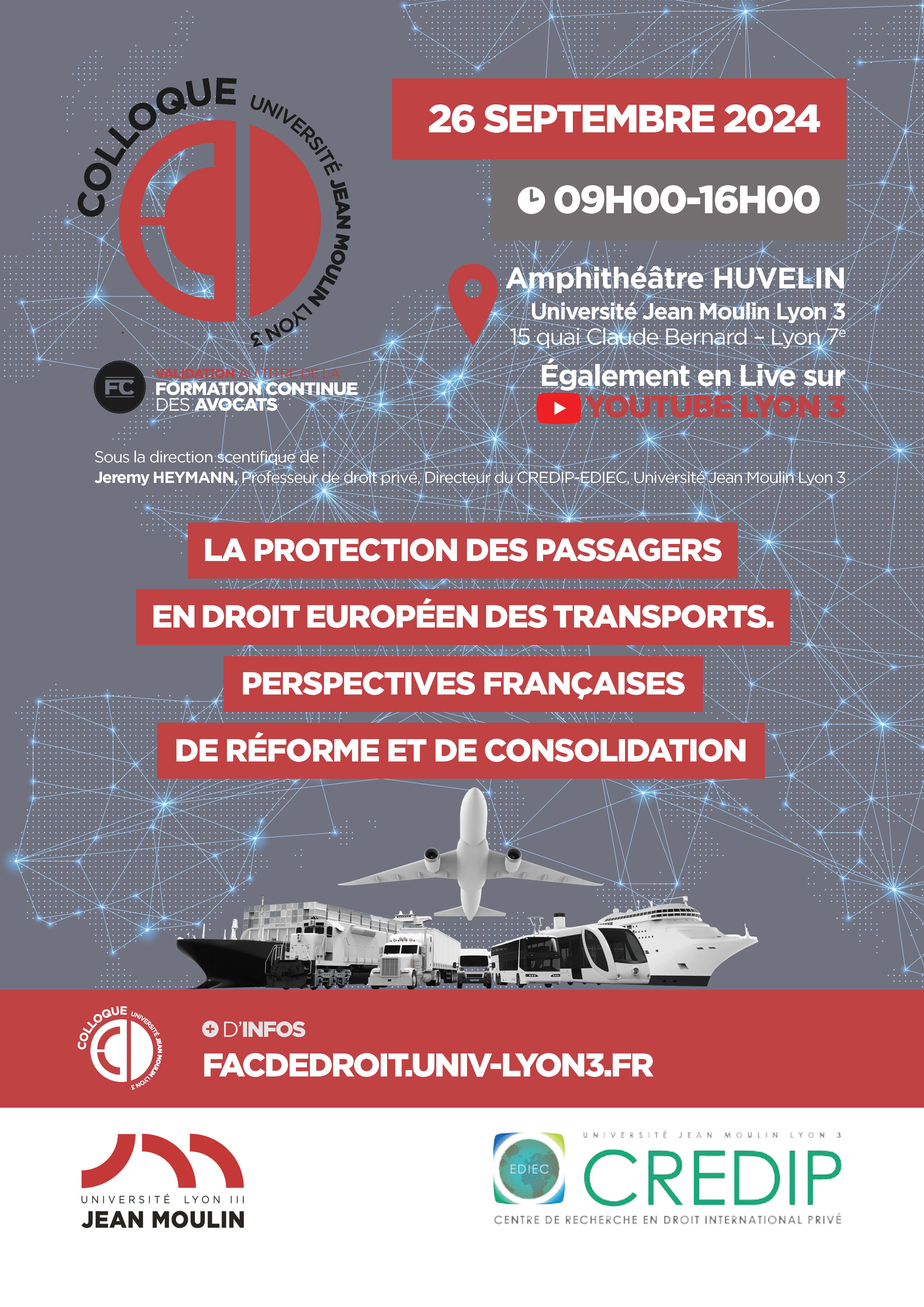 Affiche_La protection des passagers en droit européen des transports