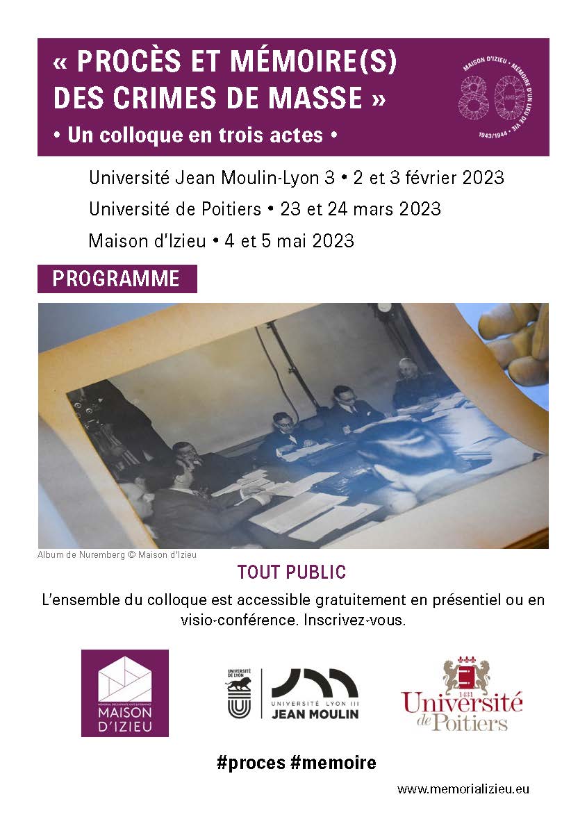 Affiche "Procès et mémoire(s) des crimes"