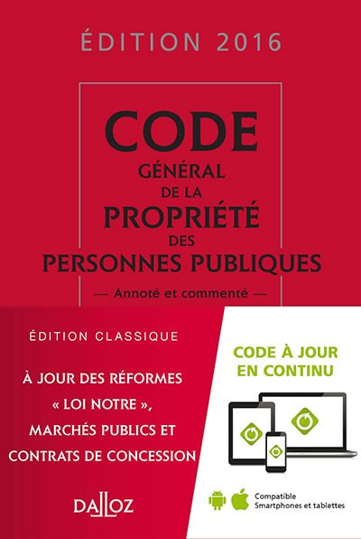 Code général de la propriété des personnes publiques 2016