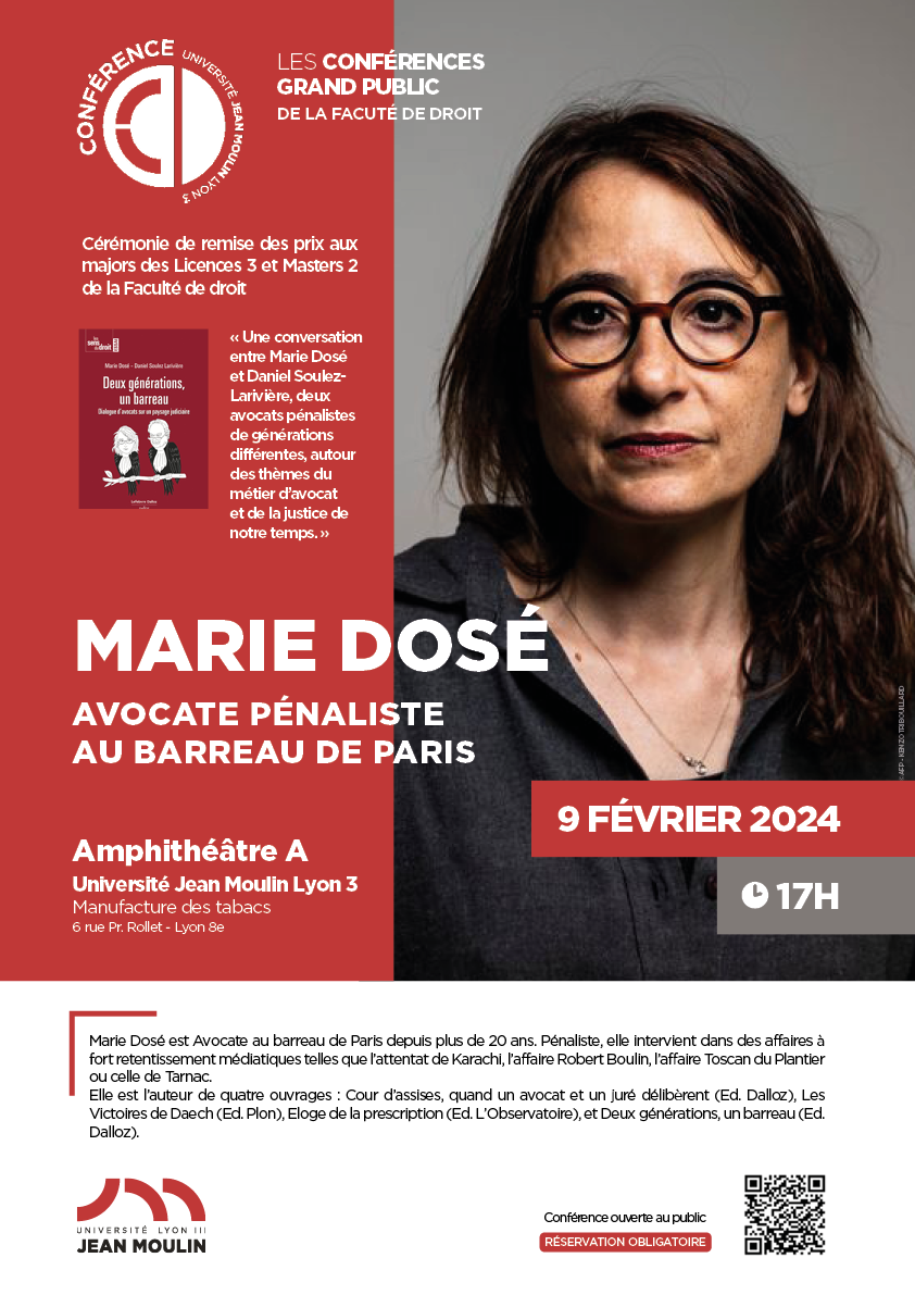 affiche conférence Marie Dosé
