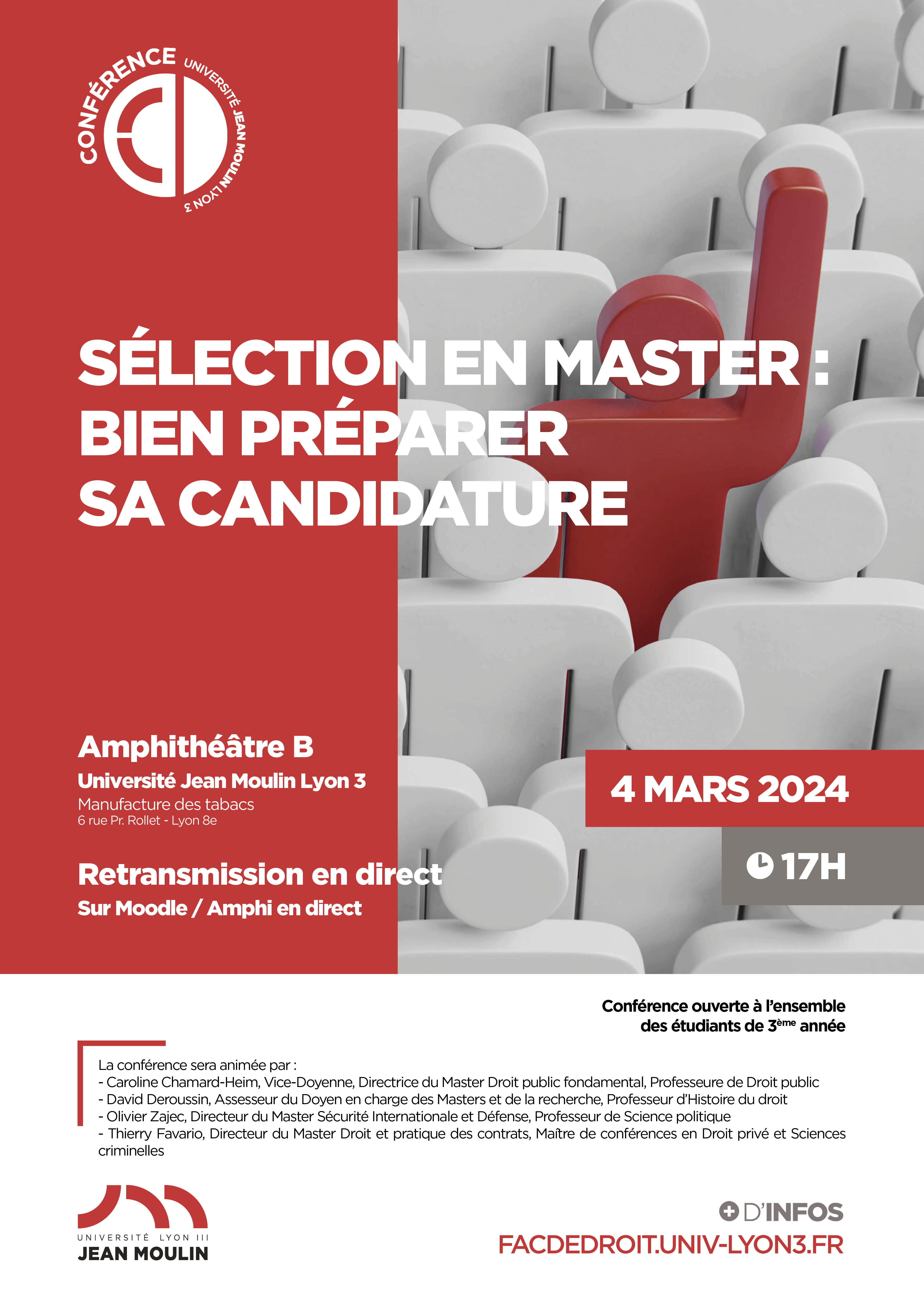 Conférence - La selection en masters comment ça marche