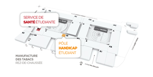 Image plan de la Manufacture - Pôle Handicap Étudiant