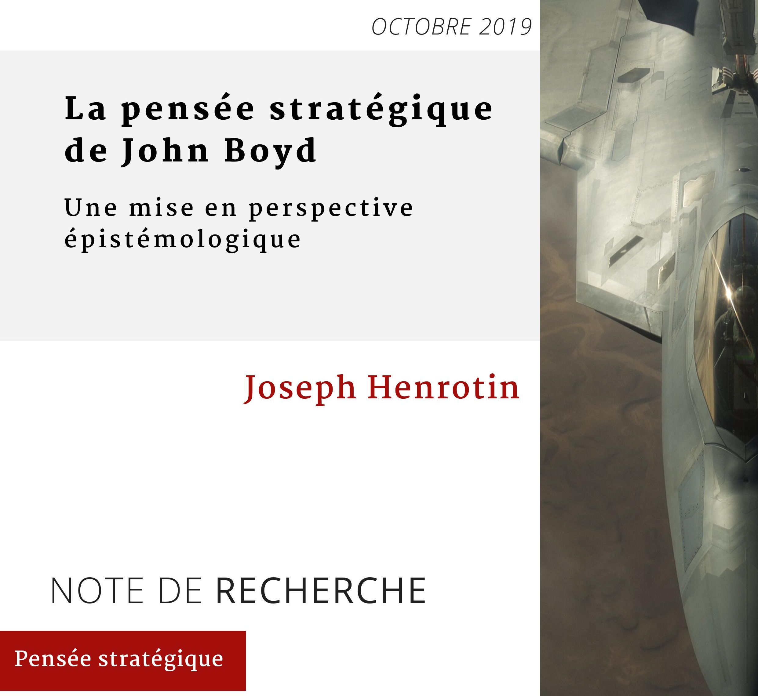 La Pensée stratégique de John Boyd