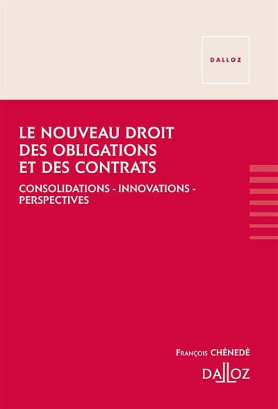 Vignette Le nouveau droit des obligations et des contrats