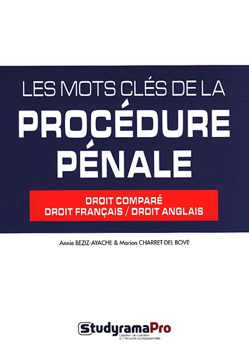 couverture les mots cles de la procedure penale