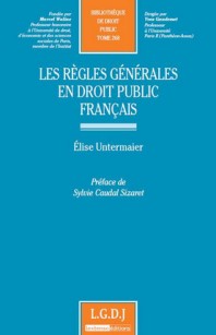 couverture publication les règles générales en droit public français