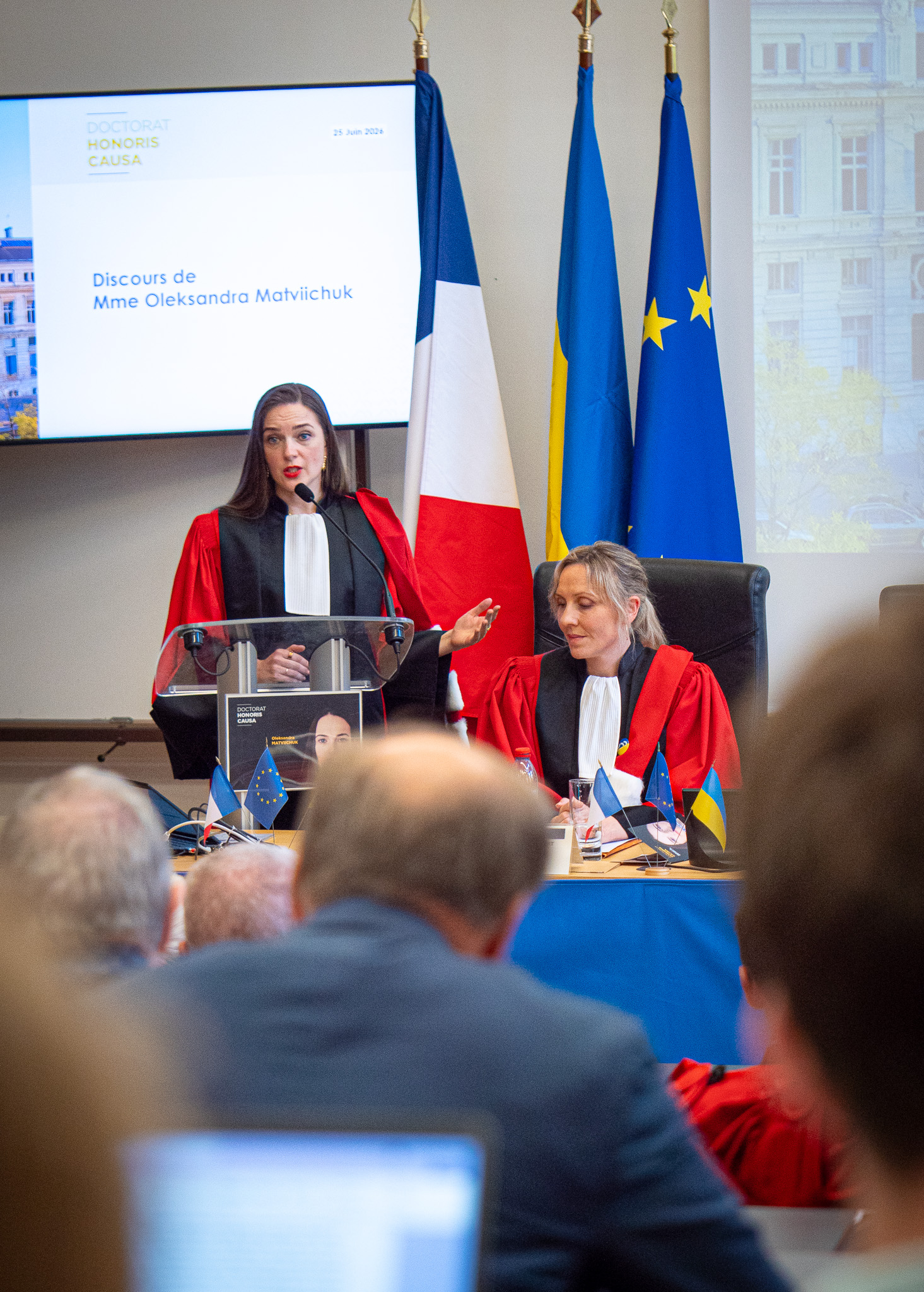 Oleksandra Matviichuk et Mathilde Philip