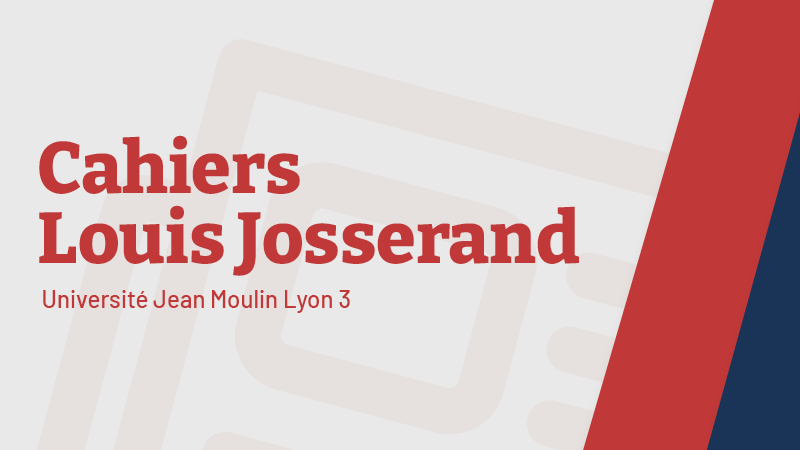 Cahiers Louis Josserand