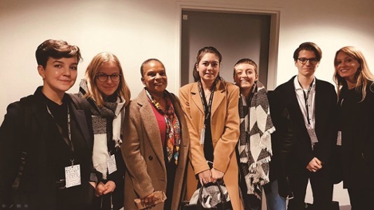 Christiane Taubira et les étudiants du collège de droit-Festival La chose publique