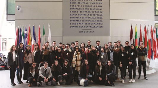 Visite de la banque Centrale Européenne, étudiants du Master 2 Droit Bancair et Financier
