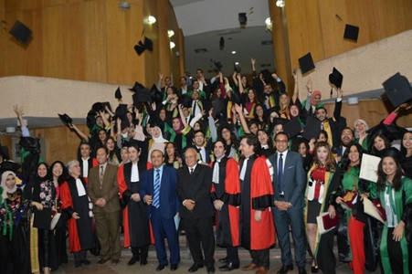 Remise des diplômes au Caire du diplome Etudes Juridiques francaise et du Master droit public des secteurs stratégiques et des affaires