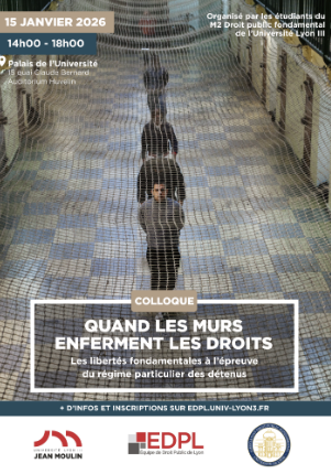 Affiche Colloque DPF - Quand les murs enferment les droits